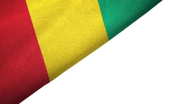 Guinea vlajka levá strana s prázdným místem kopírování — Stock fotografie