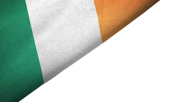 Bandeira da Irlanda lado esquerdo com espaço em branco — Fotografia de Stock