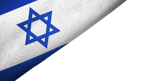 Bandera de Israel izquierda con espacio de copia en blanco — Foto de Stock