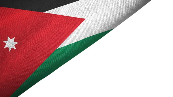 Vlag van Jordanië links met lege kopie ruimte — Stockfoto