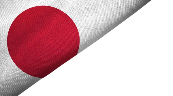Bandera de Japón izquierda con espacio de copia en blanco — Foto de Stock