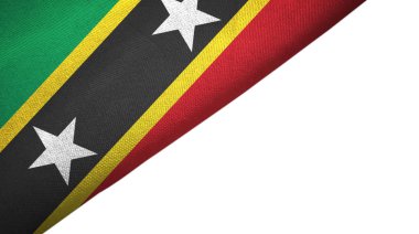 Saint Kitts ve Nevis bayrak boş kopya alanı ile sol tarafında