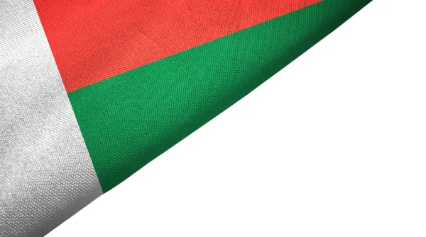 Madagaskar flagga vänster sida med tomt kopia utrymme — Stockfoto
