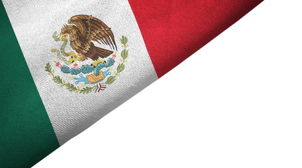 Флаг Мексики слева с пустым местом для копирования — стоковое фото