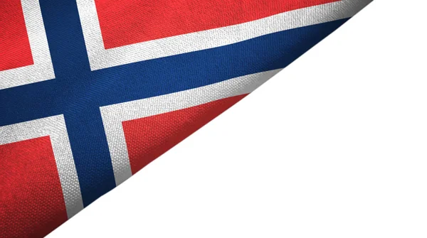 Norwegische Flagge links mit Leerzeichen — Stockfoto