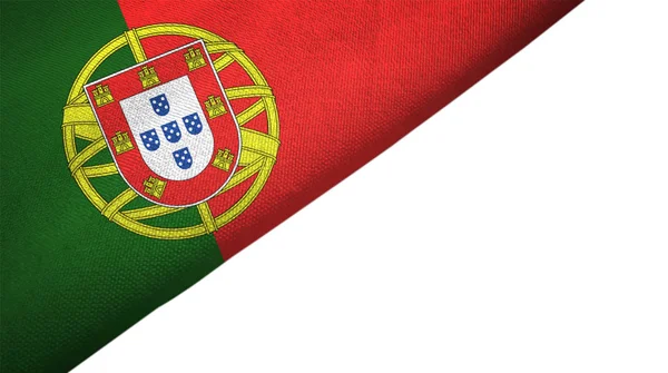 Flaga Portugalii lewa strona z pustym miejscem kopiowania — Zdjęcie stockowe