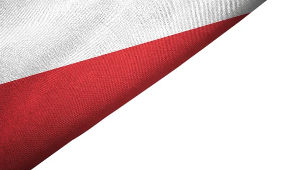 Bandera de Polonia izquierda con espacio de copia en blanco —  Fotos de Stock