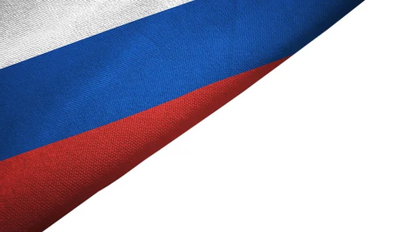 Ryssland flagga vänster sida med tomt kopia utrymme — Stockfoto