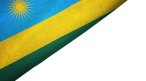 Rwanda flag left side with blank copy space — Stock Photo, Image
