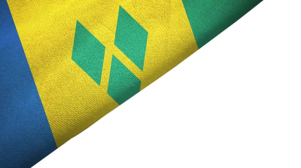 Saint Vincent and the Grenadines flag left side with blank copy space — Stock Photo, Image