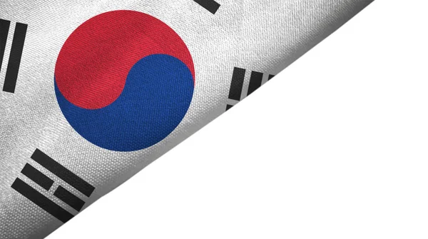 Corea del Sud bandiera lato sinistro con spazio di copia vuoto — Foto Stock