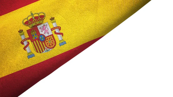 Bandera de España izquierda con espacio de copia en blanco — Foto de Stock