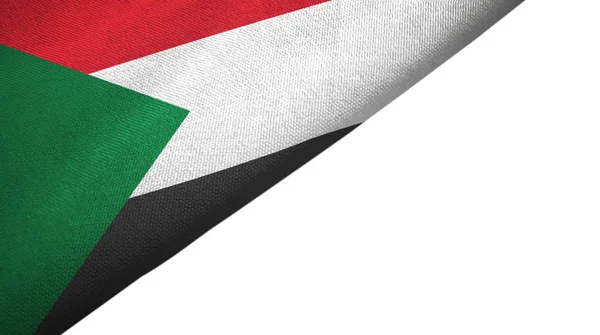 Sudan flag left side with blank copy space — Stock Photo, Image