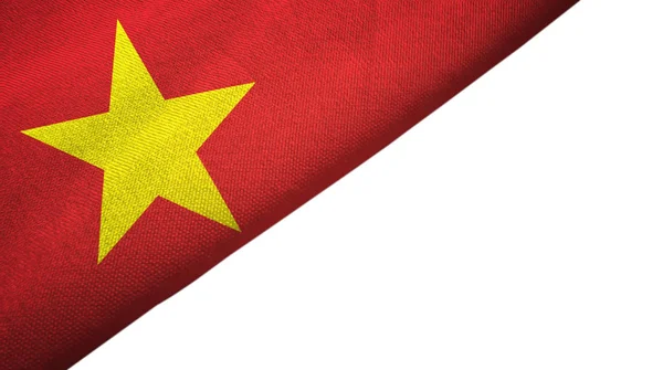 Vietnam bayrağı boş kopyalama alanı ile sol tarafı — Stok fotoğraf