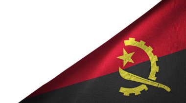 Boş kopyalama alanı ile Angola bayrağı sağ tarafta