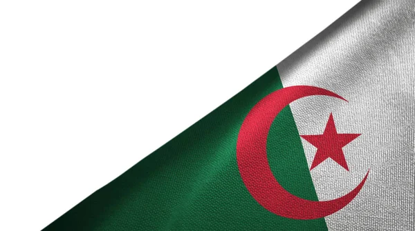 Drapeau Algérie côté droit avec espace de copie vide — Photo