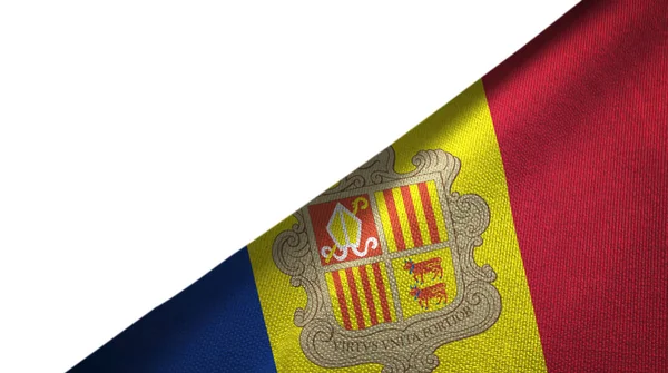Andorra flag right side with blank copy space — Stock Photo, Image