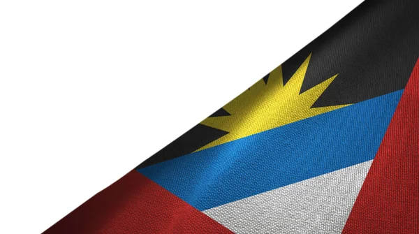 Antigua y Barbuda bandera del lado derecho con espacio de copia en blanco — Foto de Stock