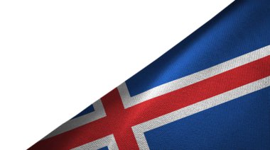 Boş kopyalama alanı ile İzlanda bayrağı sağ tarafta