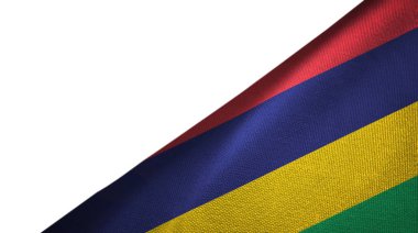 Mauritius bayrak boş kopyalama alanı ile sağ tarafta