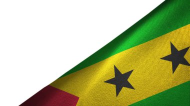 Sao Tome ve Principe bayrak boş kopya alanı ile sağ tarafta