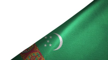 Boş kopya alanı ile Türkmenistan bayrağı sağ tarafında