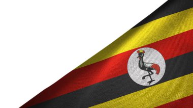 Boş kopyalama alanı ile Uganda bayrağı sağ tarafında