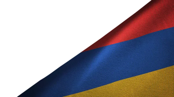 Armenia flagge rechts mit leerem Kopierraum — Stockfoto