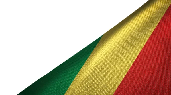 Kongo flagga höger sida med tomt kopia utrymme — Stockfoto