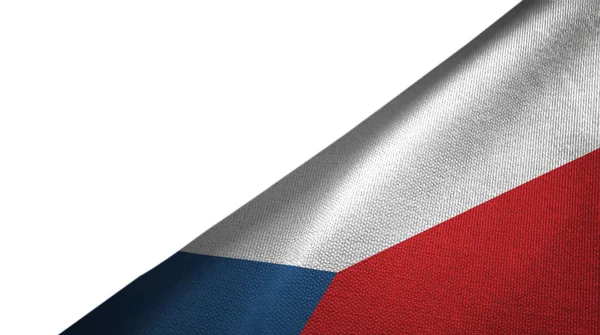 Tsjechische Republiek vlag rechts met lege kopie ruimte — Stockfoto