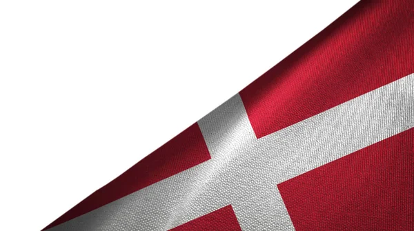丹麦国旗右侧，带空白复制空格 — 图库照片