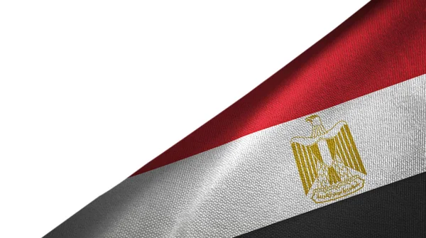 Egypt flag isolated on white background right side with blank copy space