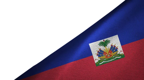 Bandeira do Haiti lado direito com espaço em branco — Fotografia de Stock