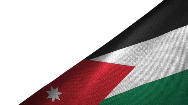 Jordanië vlag rechterkant met lege kopie ruimte — Stockfoto