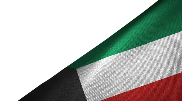 Kuwait Flagge rechts mit leerem Kopierraum — Stockfoto