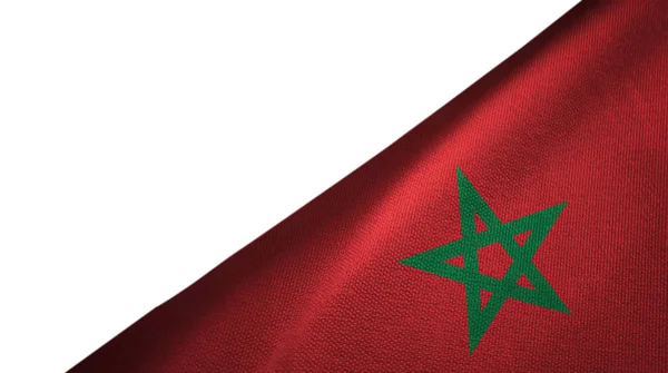 Marokko vlag rechts zijde met lege kopie ruimte — Stockfoto