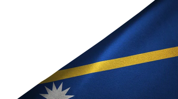 Nauru flagga höger sida med tomt kopia utrymme — Stockfoto