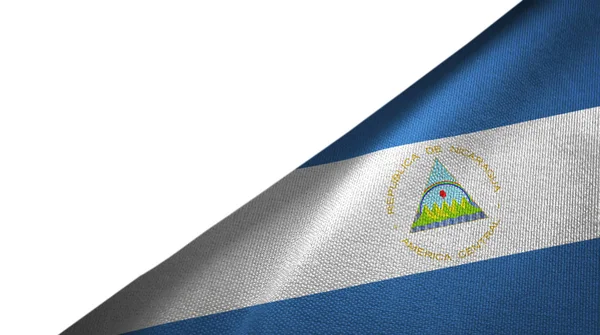 Флаг Никарагуа справа с пустым местом для копирования — стоковое фото