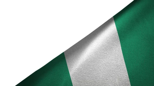 Nigeria flag right side with blank copy space — Stock Photo, Image