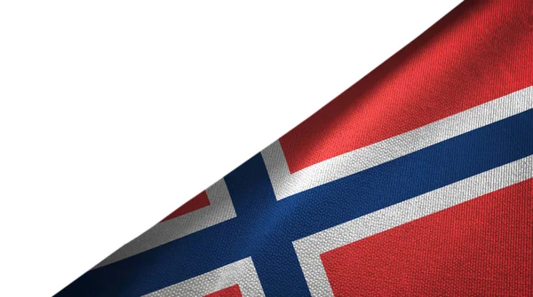 Bandeira da Noruega lado direito com espaço em branco — Fotografia de Stock