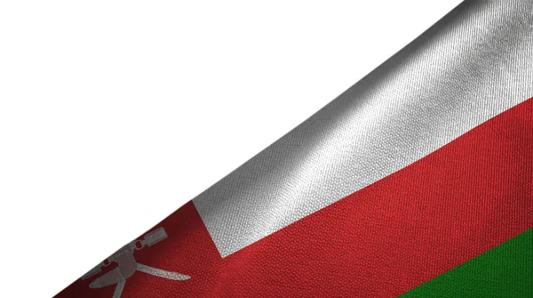 Bandiera Oman lato destro con spazio di copia vuoto — Foto Stock