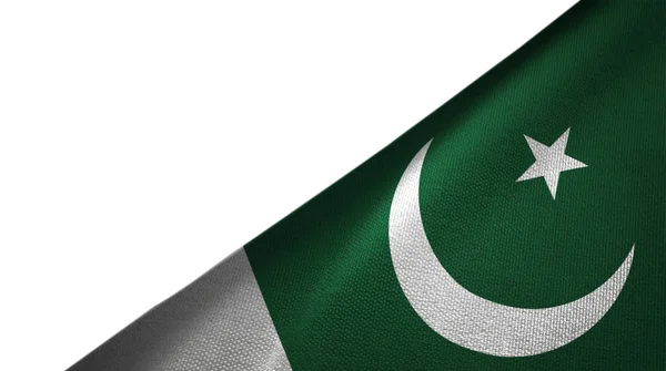 Bandeira Paquistão lado direito com espaço em branco cópia — Fotografia de Stock