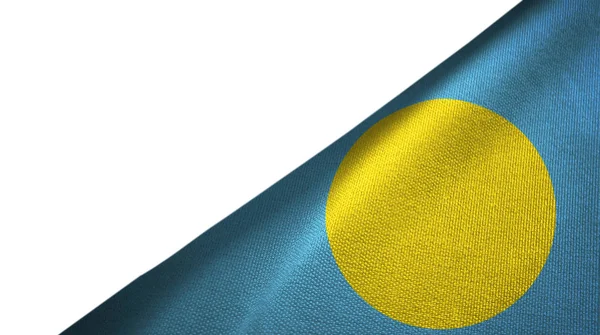 Palau bayrak boş kopyalama alanı ile sağ tarafta — Stok fotoğraf