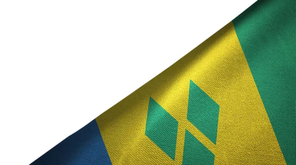 Saint Vincent und die Grenadinen-Flagge rechts mit Leerzeichen — Stockfoto