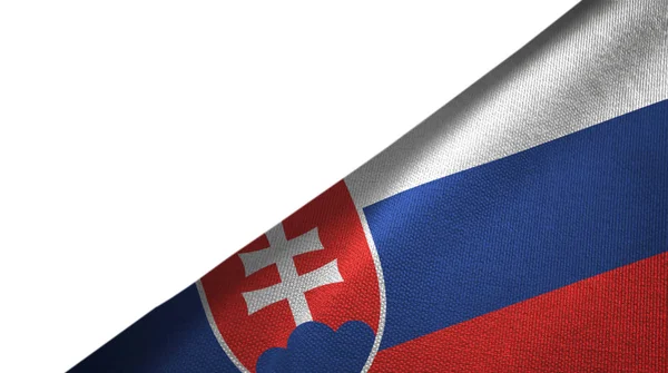 Bandeira Eslováquia lado direito com espaço em branco — Fotografia de Stock