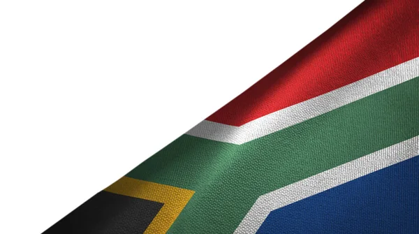 Bandeira da África do Sul lado direito com espaço em branco — Fotografia de Stock