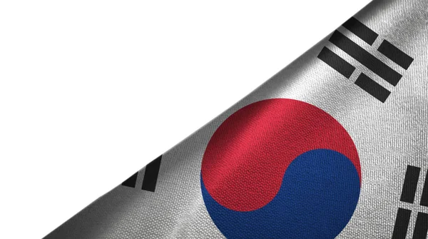 Korea Południowa flaga po prawej stronie z pustą przestrzenią kopiowania — Zdjęcie stockowe