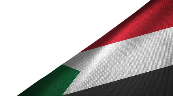 Sudan flag po prawej stronie z pustą przestrzeń kopiowania — Zdjęcie stockowe