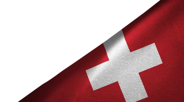 Швейцарія прапор правій стороні з порожнім простором копіювання — стокове фото
