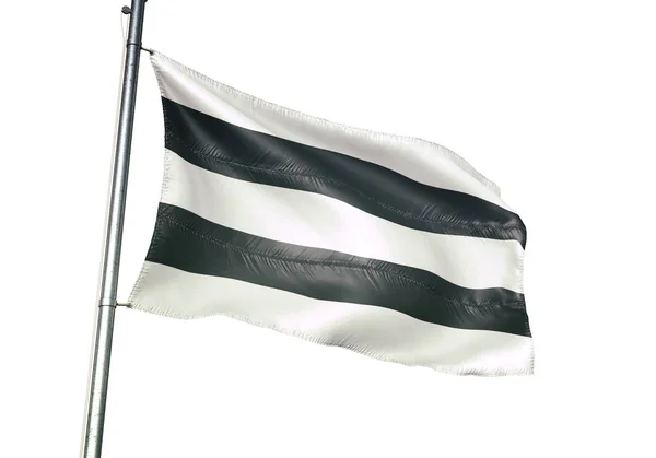 Diest of Belgium bandeira acenando isolado em fundo branco — Fotografia de Stock